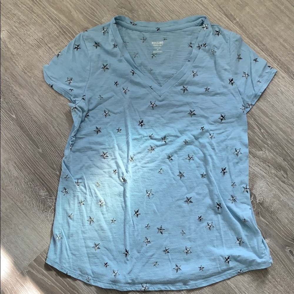 Mossimo light blue v neck t